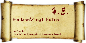 Hortoványi Edina névjegykártya